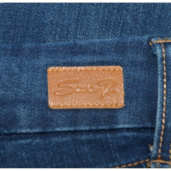 Seven7 Dark Denim Stretch Jeans Size 14 Tummyless High Rise Skinny Jeans Comfort - Picture 8 of 11